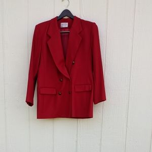 Vintage Red Pendleton Wool Double Breasted Blazer